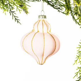 Christmas-Wishes-Pink-Velvet-Bell-Glass-Bauble on sale