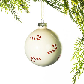 Christmas-Wishes-Candy-Cane-Glass-Bauble on sale