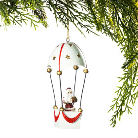 Christmas-Wishes-Metal-Santa-In-White-Air-Balloon-Hanging-Christmas-Tree-Decoration on sale