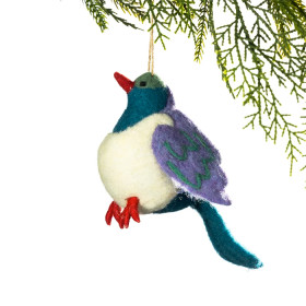 Christmas-Wishes-Felt-Kereru-Hanging-Christmas-Tree-Decoration on sale