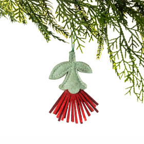 Christmas-Wishes-Felt-2D-Pohutukawa-Hanging-Decoration on sale