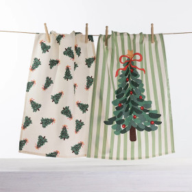 Christmas-Wishes-Tea-Towel-2-Pack-Christmas-Tree on sale