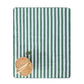Outsidings-Madi-Green-Stripe-Fleece-Picnic-Mat on sale