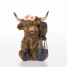 Outsidings-Highland-Cow-Garden-Decor-Lantern on sale