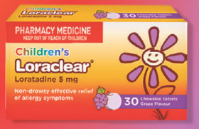 Loraclear-Chld-CTabs-5mg-Grape-30pk on sale