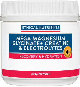 NEW-Ethical-Nutrients-Mega-Magnesium-Glycinate-Creatine-Electrolytes-250g on sale
