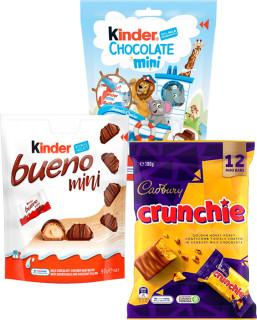 Cadbury-Sharepack-180g-Kinder-Bueno-Mini-18-Pack-or-Kinder-Chocolate-Mini-20-Pack on sale
