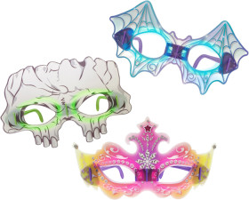 Halloween-Glow-Mask-Bones-Laced-Bat-or-Princess on sale