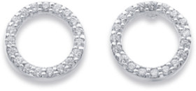 Sterling-Silver-Cubic-Zirconia-Open-Circle-Studs on sale