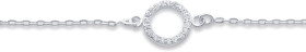 Sterling-Silver-19cm-Cubic-Zirconia-Circle-Bracelet on sale